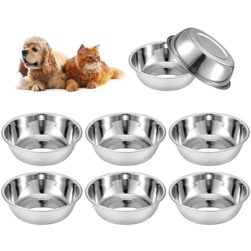 6 Stück Edelstahl-Hundenäpfe, 17,5 cm, Haustiernapf, Metall, Ersatznapf für Hunde, Wassernapf, Reisehütte, Futternapf für kleine, mittelgroße und große Hunde, spülmaschinenfest 6 Stück Edelstahl-Hundenäpfe, 17,5 cm, Haustiernapf, Metall, Ersatznapf für Hunde, Wassernapf, Reisehütte, Futternapf für kleine, mittelgroße und große Hunde, spülmaschinenfest von Tobeelec