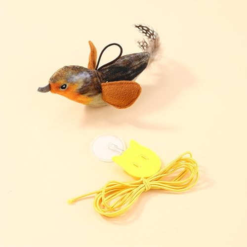 TocaFeank Flying Bird Cat Toy | Katzenspielzeug für Innenkatzen Erwachsener | Flattern Bird Cat Toy | Interaktives Katzenvogelspielzeug | Simulierte zwitscherne Vogelflügel Sperkelkatze Spielzeug TocaFeank Flying Bird Cat Toy | Katzenspielzeug für Innenkatzen Erwachsener | Flattern Bird Cat Toy | Interaktives Katzenvogelspielzeug | Simulierte zwitscherne Vogelflügel Sperkelkatze Spielzeug von TocaFeank