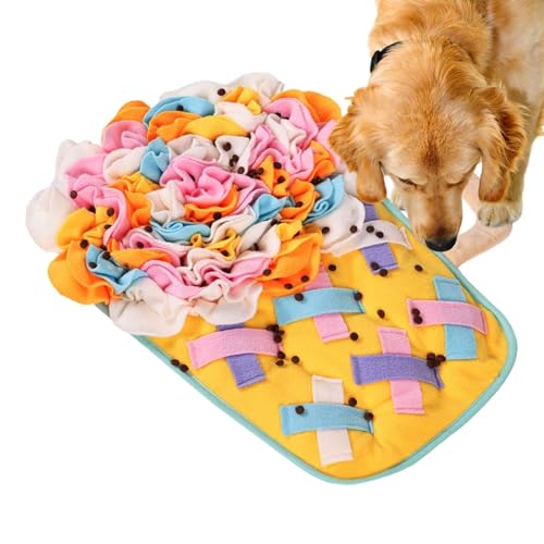 TocaFeank Futtermatte für Hunde, Schnüffelmatte für Haustiere | Interaktives Nasen-Geruchs-Trainings-Schnüffelpad,Interaktives Puzzle-Spielzeug für langsames Füttern, becherförmige, rutschfeste von TocaFeank