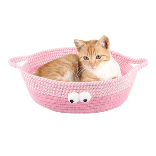 TocaFeank Gewebter Katzenbettkorb, gewebtes Katzenbett für Hauskatzen,Waschbare Nestbetten für kleine Hunde | Handgefertigtes Schlafhaus für Hauskatzen, Welpen, Kaninchen – Four Seasons Comfort TocaFeank Gewebter Katzenbettkorb, gewebtes Katzenbett für Hauskatzen,Waschbare Nestbetten für kleine Hunde | Handgefertigtes Schlafhaus für Hauskatzen, Welpen, Kaninchen – Four Seasons Comfort von TocaFeank