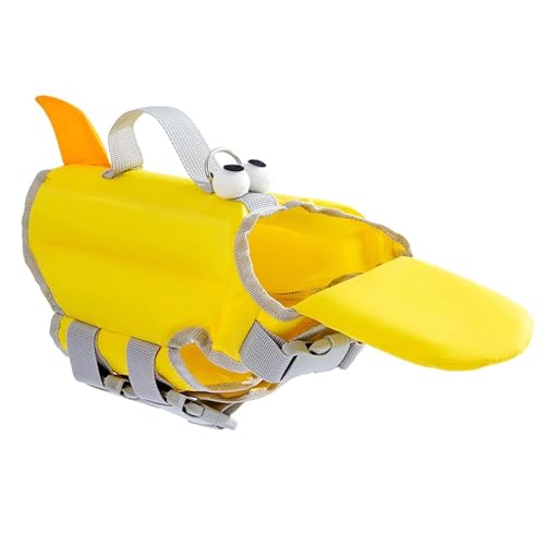 TocaFeank Hunde-Schwimmweste, reflektierende Hunde-Schwimmweste - Lebensretter-Badeanzug für Hunde mit Auftrieb | Schwimmanzug im Big Eyes Design, Haustier-Badeanzug für kleine, mittelgroße und von TocaFeank