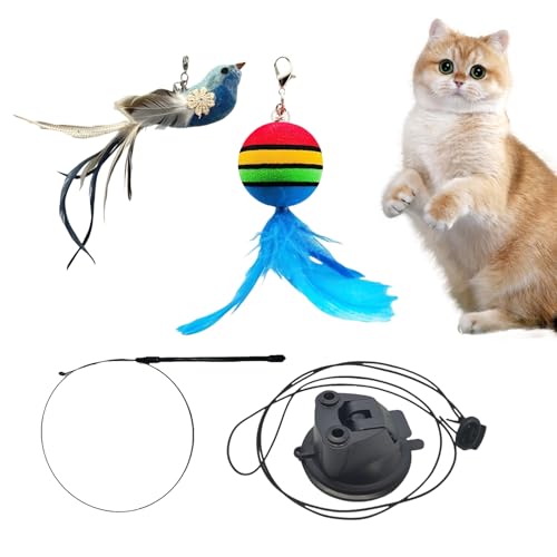 TocaFeank Interaktives Spielzeug Für Katzen | Vogel Spielzeug Zur Katzenergänzung,Handgeführte Spielangel Mit Saugnapf & Wandhalterung Gegen Langeweile Für Bewegung Und Geistige Anregung TocaFeank Interaktives Spielzeug Für Katzen | Vogel Spielzeug Zur Katzenergänzung,Handgeführte Spielangel Mit Saugnapf & Wandhalterung Gegen Langeweile Für Bewegung Und Geistige Anregung von TocaFeank