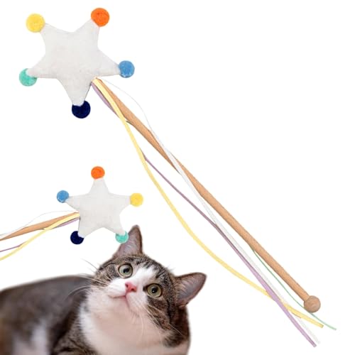 TocaFeank Katzen-Angelstock-Spielzeug, Katzenstab - Lustige interaktive Spielzeugstange | Stern-Mond- -Kätzchenspielzeug, Heimtierbedarf, Katzenspielzeug für gelangweilte Hauskatzen, TocaFeank Katzen-Angelstock-Spielzeug, Katzenstab - Lustige interaktive Spielzeugstange | Stern-Mond- -Kätzchenspielzeug, Heimtierbedarf, Katzenspielzeug für gelangweilte Hauskatzen, von TocaFeank