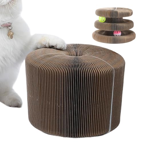 TocaFeank Orgel-Kratzbrett für Katzen, Organ-Kratzbrett für Katzen - Interaktiver und Faltbarer Kratzball,Katzenkratzbrett aus Pappe, magnetisches Katzenkrallen-Schleifbrett, für Training, Übung TocaFeank Orgel-Kratzbrett für Katzen, Organ-Kratzbrett für Katzen - Interaktiver und Faltbarer Kratzball,Katzenkratzbrett aus Pappe, magnetisches Katzenkrallen-Schleifbrett, für Training, Übung von TocaFeank