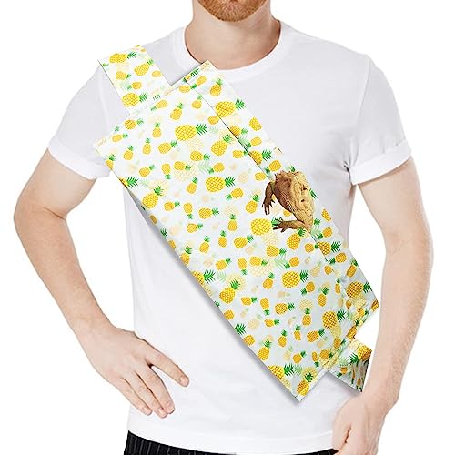 Tocwick Verstellbare Tragetasche für Bartagamen, Leoparden, Gecko, für Eidechsen, Chamäleons, Hamster und Kleintiere, Reptilien, Haustiere, Outdoor-Reisezubehör (Ananas) von Tocwick