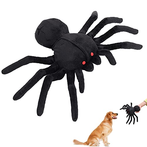 Toddlers 2 Pcs Treat Dispensing Spider Snuffle Toys - Quietschspielzeug für Hunde,Treat Dispenser Gefüllte Spinnen No Danger Kauspielzeug für kleine, mittelgroße und große Hunde von Toddlers