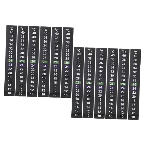 12 Stück Aquarium Thermometer Aufkleber Temperaturmessung für Fischbecken Selbstklebende Thermometerstreifen für Aquarien von Toddmomy
