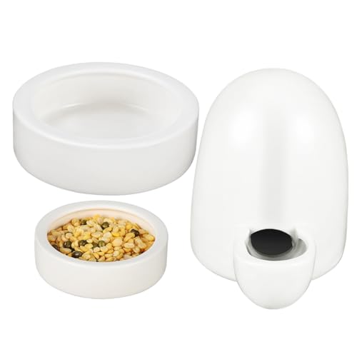 3Stücke Teiliges Hamster und Meerschweinchen Futter Set Keramische Futterschalen und Wasserflasche für Kleine Haustiere Langlebig zu Reinigen für Hamster 3Stücke Teiliges Hamster und Meerschweinchen Futter Set Keramische Futterschalen und Wasserflasche für Kleine Haustiere Langlebig zu Reinigen für Hamster von Toddmomy