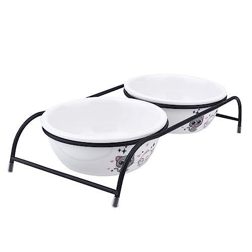 Toddmomy Einzigartiges Design Doppelnapf Futternapf Für Haustiere Keramik Futternäpfe Wasser Feeder Katze Hund Feeder Sicher Nicht- von Toddmomy