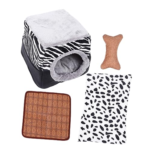 Toddmomy Katzenhausbett Mit Rutschfester Boden Für Kleine Hunde Und Katzen Flach Zusammenklappbar Für Sommer Und Winter von Toddmomy