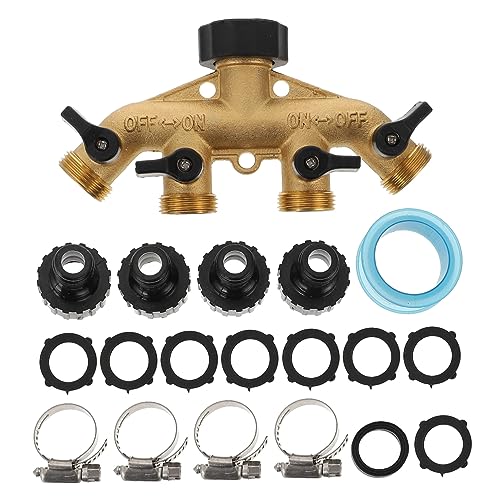 Toddmomy 1 Satz Garten Schlauchverteiler Messing Adapter Langlebig Installieren für Gartenbewässerung und Außenanwendungen Teiliges von Toddmomy