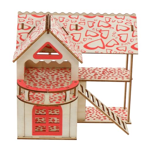 Toddmomy Doppelschichtige Haustierkäfig-hängematte für Hamster Burgstil Hamsterunterschlupf Plattformnest 1 Set Kleintierhütte Spielspielzeug Toddmomy Doppelschichtige Haustierkäfig-hängematte für Hamster Burgstil Hamsterunterschlupf Plattformnest 1 Set Kleintierhütte Spielspielzeug von Toddmomy