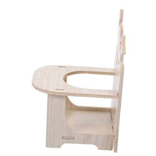 Toddmomy Hamster-hochstuhl Handgefertigt Holz Mit Tablett Für Chinchillas Spielzeug Und Meerschweinchen von Toddmomy