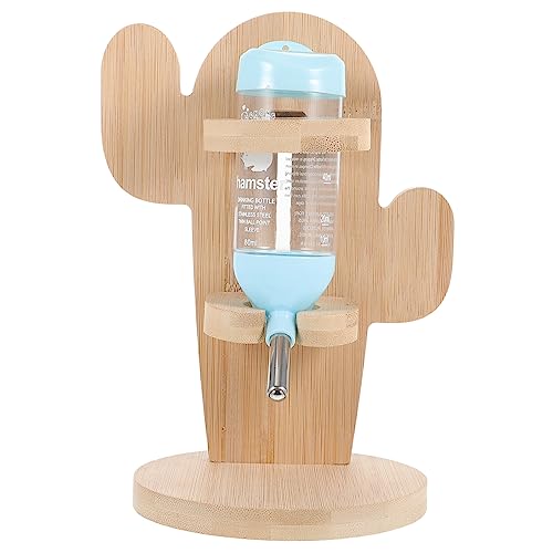 Toddmomy 1 Satz Hochwertiger Wasserspender für Kleintiere wasserdichte Vertikale Trinkflasche für Hamster Chinchillas und Andere Haustiere mit Holzhalterung und Design zur Zufällige Farbe von Toddmomy