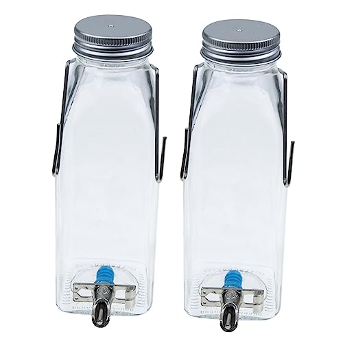 Toddmomy 1 Satz Kaninchen Wasserspender Trinkflasche für Kleintiere Transparenter Haustier Wasserbehälter mit Leiser Auslaufdüse für Hamster Meerschweinchen und Andere Kleine Haustiere von Toddmomy