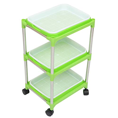 Toddmomy 1 Satz Lagiges Keimgerät mit Edelstahlregal Platzsparende Keimschalen für Microgreens und Pflanzenzüchtung zu Installieren für Gartenliebhaber von Toddmomy