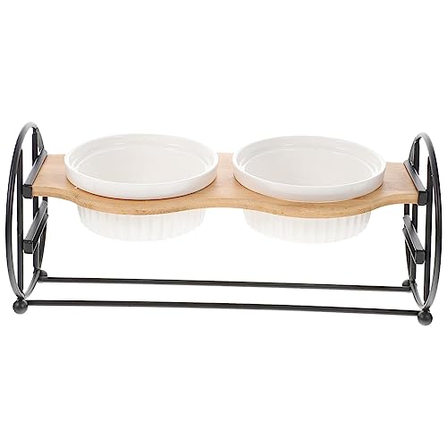Toddmomy 1 Set Katzennapf Hundenapfständer Katzenwassernapf Gekippter Katzennapf Katzenmontierte Erhöhte Katzenfutternäpfe Erhöhter Katzennapf Katzenfutternäpfe Indoor Katzennapf von Toddmomy