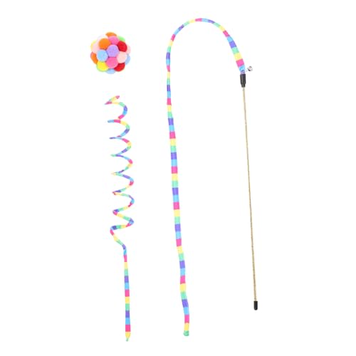 Toddmomy 1 Set Katzenstab Federball Set Bereicherung Für Katzenspielzeug Für Hauskatzen Katzenspiel Katzenminze Kätzchen Teaser Federn Interaktives Katzenspielzeug Interaktives von Toddmomy