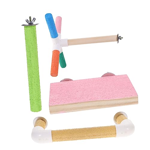 Toddmomy 1 Set Papageienspielzeug Vogelspielzeug Papageienkauspielzeug Groß Bunt Plüsch Sitzstange Für Vögel Papageien Seil Papageienzubehör Bissfestes Vogelspielzeug von Toddmomy
