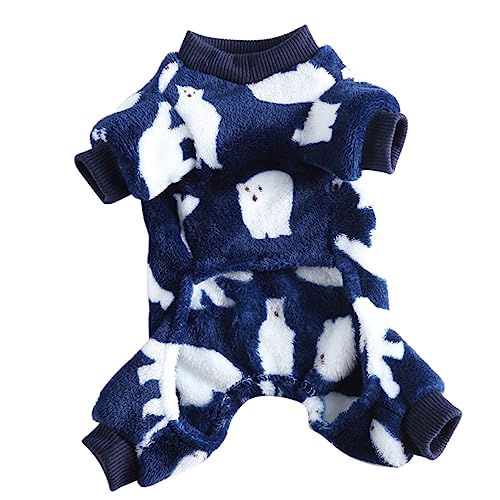 Toddmomy 1 Stück Haustier-Pyjama hundeschlafanzüge hundepyjama hundekleidung Hund Haustier Pyjama Hundepflegeoberteil Cool Haustierkleidung Haustierpyjama für große Hunde Korallenvlies Blue von Toddmomy