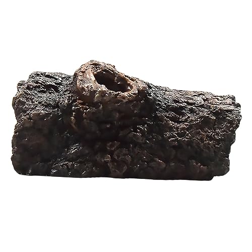 Toddmomy 1 Stück Kunstharz Aquarium Baumrinde Versteckhöhle 3D Versteck Lebensraum Gehege Reptilien Dekoration Fischdekor LED Versteck Höhlen Ornament Felsen Eidechsen von Toddmomy
