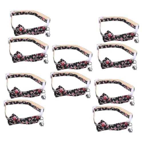 Toddmomy 10stücke Verstellbares Katzenhalsband Mit Fliege Und Glocke Niedliches Atmungsaktives Katzenhalsband Für Katzen Und Kätzchen Für Alltag Partys Und Fotos von Toddmomy