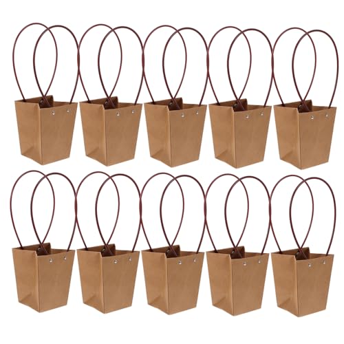 Toddmomy 10 Stück Kraftpapier Blumenbeutel mit Handgefertigte Verpackungstaschen für Sträuße Dekorative Blumenkisten für Hochzeiten und Toddmomy 10 Stück Kraftpapier Blumenbeutel mit Handgefertigte Verpackungstaschen für Sträuße Dekorative Blumenkisten für Hochzeiten und von Toddmomy