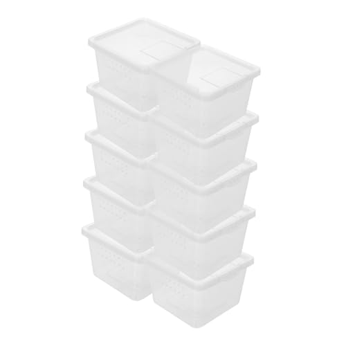 Toddmomy 10 Stück Reptilienkäfig Fütterung Spinnenkäfig Schnecken Terrarium Grillenkäfig Reptilien Terrarium Eidechsen Eidechsen Aquarium Gecko Tank von Toddmomy