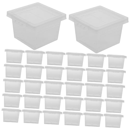 Toddmomy 100 Stück Boxen Futterbox Für Haustiere Reptilienzuchtboxen Inkubator Spinne Schlange Futterboxen Frettchenkäfig Schildkrötengehege Drinnen Im Einklang Tank Pp Transparent von Toddmomy