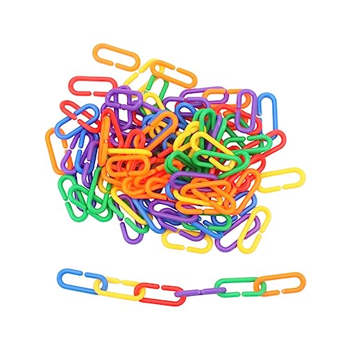 Toddmomy 100stücke Kunststoffkette Spielzeug Für Vögel Bissfestes Hängespielzeug Für Papageien Wellensittiche Und Andere Kleine Vögel Farben Zufällig Unterhaltsame Kette Für Spiel von Toddmomy