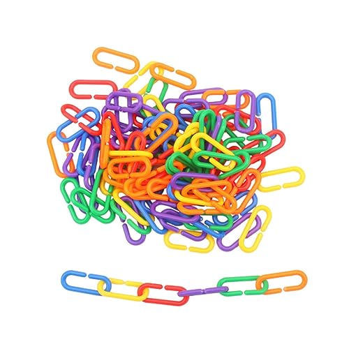 Toddmomy 100stücke Kunststoff Kette Vogelspielzeug Für Papageien Sicheres Und Praktisches Spielzeug Spaß Und Bewegung Für Sittiche Und Andere Kleine Vögel von Toddmomy