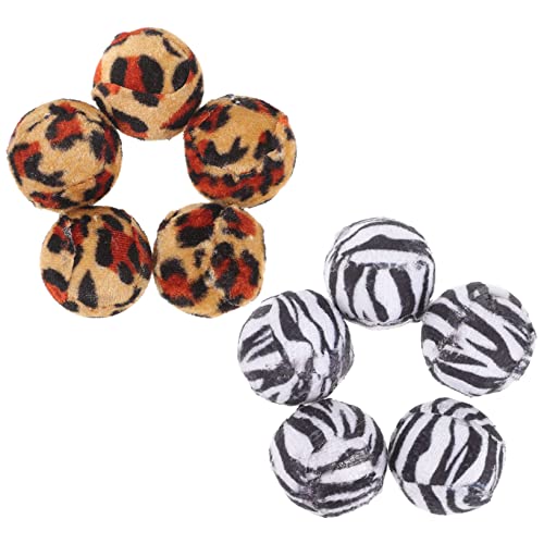 Toddmomy 10Stücke Interaktives Katzenballspielzeug Leopard Bälle für Kätzchen Lustig Gesund für Katzen Fördert und Bewegung von Toddmomy