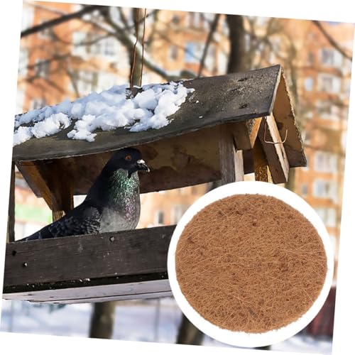 Toddmomy 10Stücke Kokosfaser Nistmatte Weiche und Langlebige Nestunterlage für Sittiche und mit Bodenlochdesign für Sauberen Nistbereich für Vogelnest Bruteier von Toddmomy
