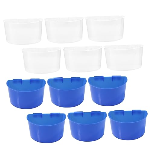 Toddmomy 12Er-Box Vogel Sandbecher vogelkäfig Birdcage Vogelzubehör Vogelfutterbehälter groß Bird cage Vogelfütterungsbecher hängend Vogelfütterer Scoop Essen Pet Feeder Vogeltränke Plastik von Toddmomy