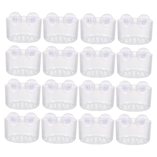 Toddmomy 16 Stück Feeder Red Worm Cup Fisch füttern Wasser- Aquarium Fischfutter Halter Werkzeug zur Fütterung von Blutwürmern Futterautomat für Garnelen Acryl Transparent von Toddmomy
