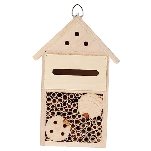 Toddmomy 1Pc Insektenhaus Dekoration Bienenstock Marienkäfer Bemalt Nest Kabine Liefert Hängendes Outdoor Zimmer Holz von Toddmomy