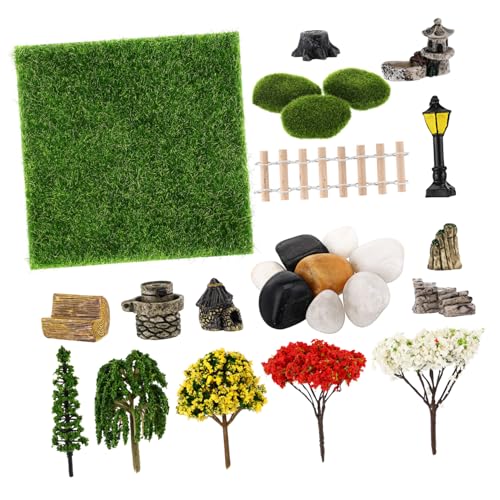 Toddmomy 1Satz Garten Dekoration Künstliche Bäume Fake Gras Steine für Puppenhaus Mikro Landschaft für Innen und Außenbereich Toddmomy 1Satz Garten Dekoration Künstliche Bäume Fake Gras Steine für Puppenhaus Mikro Landschaft für Innen und Außenbereich von Toddmomy