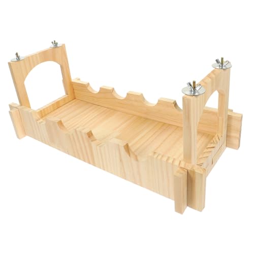 Toddmomy Kleintier Brücke Aus Holz Für Nagetiere Spielzeug Für Hamster Meerschweinchen Igel Kletterbrücke Zur Verbesserung Von Balance Und Koordination Robuste Und Kreative Gestaltung von Toddmomy