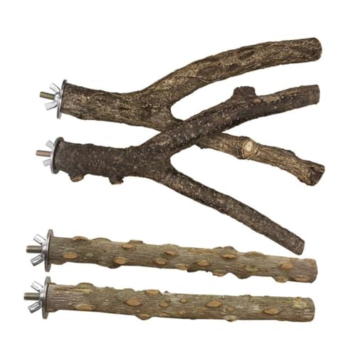 Toddmomy Papagei Vogel Spielzeug - Papagei Stand Stick Set Barsch Für Haustier Papageien Käfig Zubehör von Toddmomy