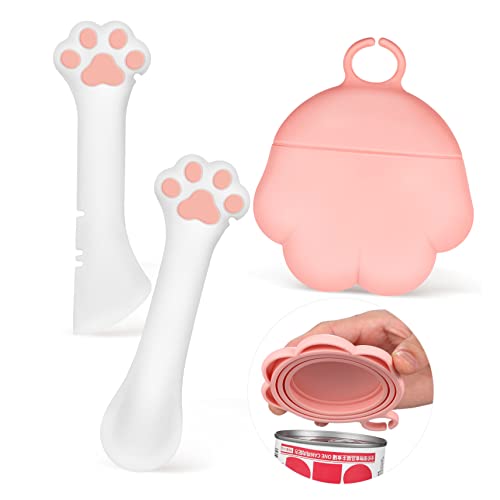 Toddmomy 1Satz Teiliges Haustierfütterungsset Tragbarer Öffner Löffel Und Deckel Für Katzen Und Hundefutter Zubehör Für Fütterung Von Haustieren von Toddmomy