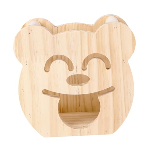 Toddmomy 1Stück Futterkrippe aus Holz Futterstation für Kleintiere Heuraufe für Meerschweinchen Langlebiger Futterspender Beige für Käfigumgebung und Gesunde von Toddmomy