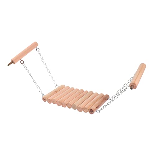 Toddmomy Vogelschaukel-Spielzeug Aus Holz Für Papageien Hängebrücke Für Haustiere Kletterspielzeug Mit Barsch Für Vögel Einfach Zu Befestigen von Toddmomy