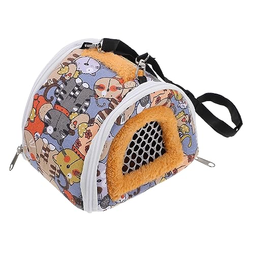 Toddmomy 1Stück Hamster Tragetasche Für Haustiere Atmungsaktive Rucksack Mit Tiermuster Für Ausflüge Und Reisen Mit Hamstern Ratten Und Anderen Kleinen Tieren von Toddmomy