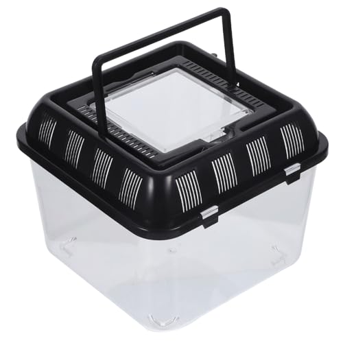 Toddmomy 1Stück Klarer Schildkröten Lebensraum Transparente Fütterungsbox Mit Kunststoffdeckel Für Kleine Reptilien Für Geckos Fische Und Andere Haustiere Einfache Reinigung von Toddmomy