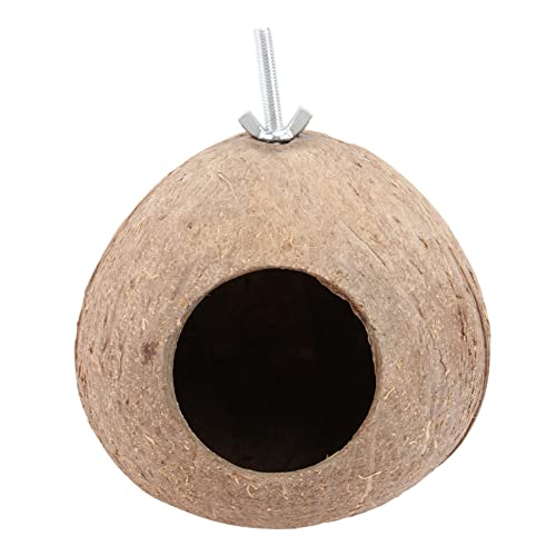 Toddmomy Künstliches Vogelnest Aus Kokosschalen Hängend Für Garten Naturnaher Vogelschutz Aus Webmaterial Und Gras Brutnest Für Vögel von Toddmomy