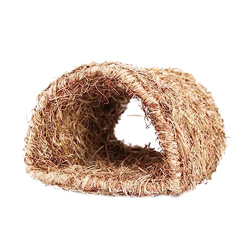 Toddmomy 1Stück Tunnel aus Holzfarbe Handgefertigtes Stroh Nest für Haustiere und Verstecken für Kleintiere Fördert Bewegung und Spaß von Toddmomy