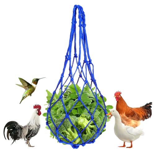 Toddmomy 1Stück Vieh Lebensmittel Feeder aus Mesh Langlebige Futtertasche für Geflügel und Nutztiere Praktischer Futterbehälter zur Langsamen Fütterung für Hühner Ziegen von Toddmomy