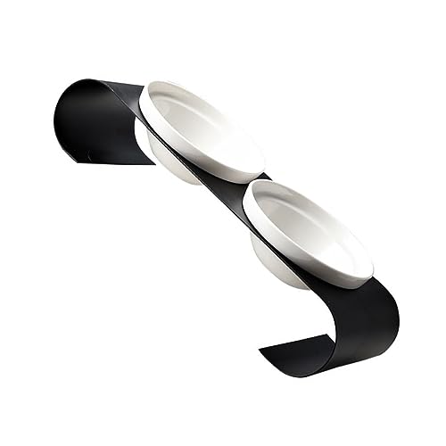 Toddmomy Eisen Rack Pet Bowl Erhöhte Keramik Katze Fütterung Schüssel Whisker Freundliche Schwarz Weiß Toddmomy Eisen Rack Pet Bowl Erhöhte Keramik Katze Fütterung Schüssel Whisker Freundliche Schwarz Weiß von Toddmomy