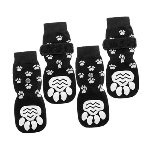 Toddmomy 2paare rutschfeste Hundesocken Aus Baumwolle Für Kleine Und Mittlere Hunde Atmungsaktive Und Bequeme Pfotenschutzsocken Für Innenräume Vorbeugung Von Verletzungen von Toddmomy