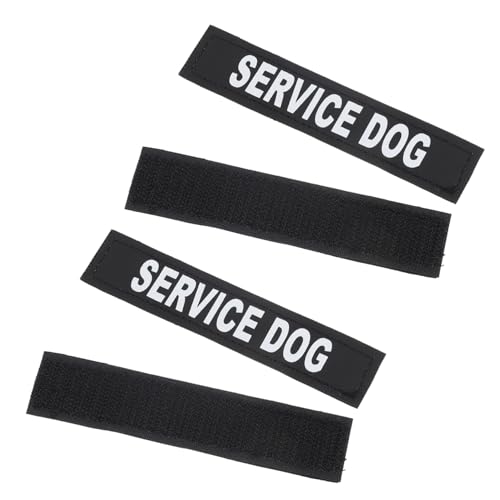 Toddmomy 2 Paare Reflektierende Aufnäher für Haustiere Aufkleber für Hundewesten Stylische und Bequeme Dekoration für Haustier für Hunderassen von Toddmomy